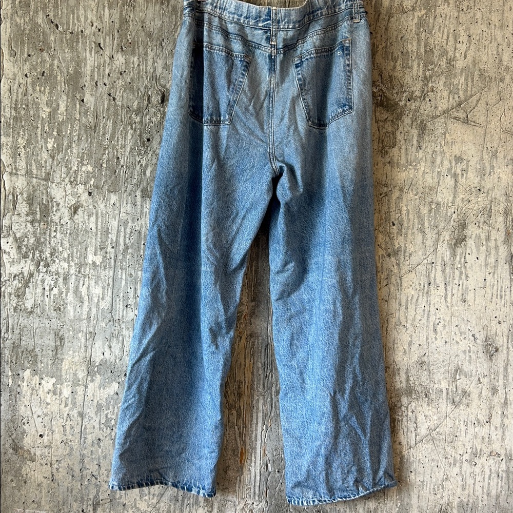 RAG & BONE Women's Wide Leg Jeans Size L In Blue - Picture 4 of 5